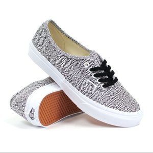 Vans black and white triangle pattern